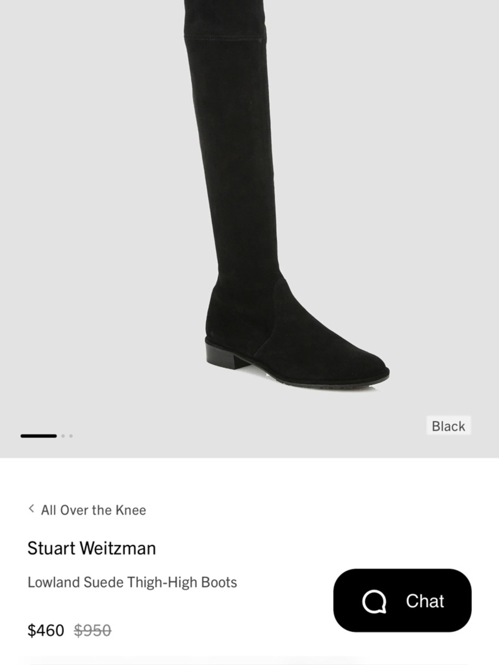 Stuart Weitzman Black Over-the-Knee Suede Boots